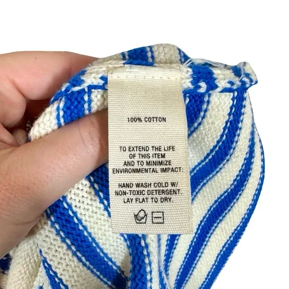 Alex Mill Mariner Roll Neck Sweater in Ultramarine and Ivory - Picture 12 of 15